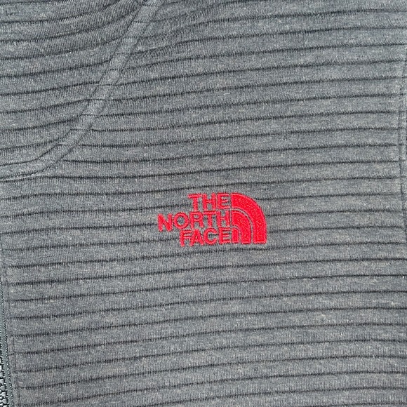 The North Face Hoodie Mens Large Red Grey Full Zip Colorblock Activewear - Picture 10 of 16